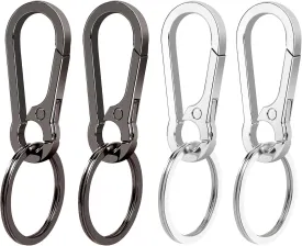 4 Pack Keychain for Car Keys, Metal Key Chain Carabiner for Keys, Key Chain Holder Clip Key Organizer Key Ring