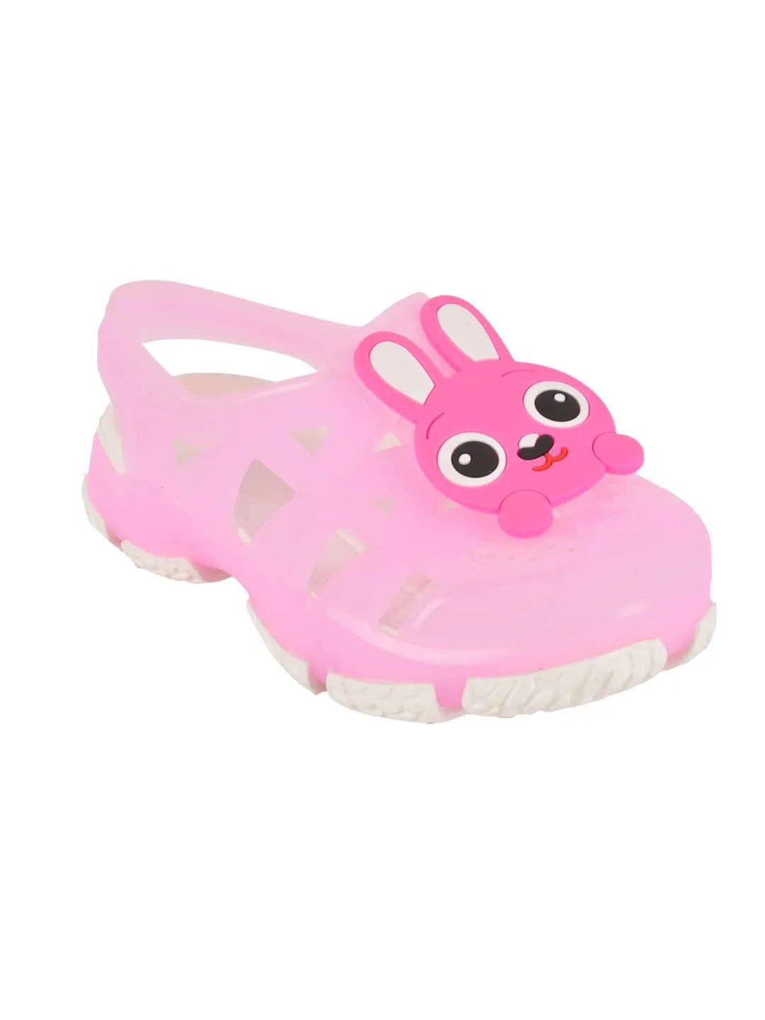 Adorable Bunny Cartoon Design Clogs for Girls - Pink