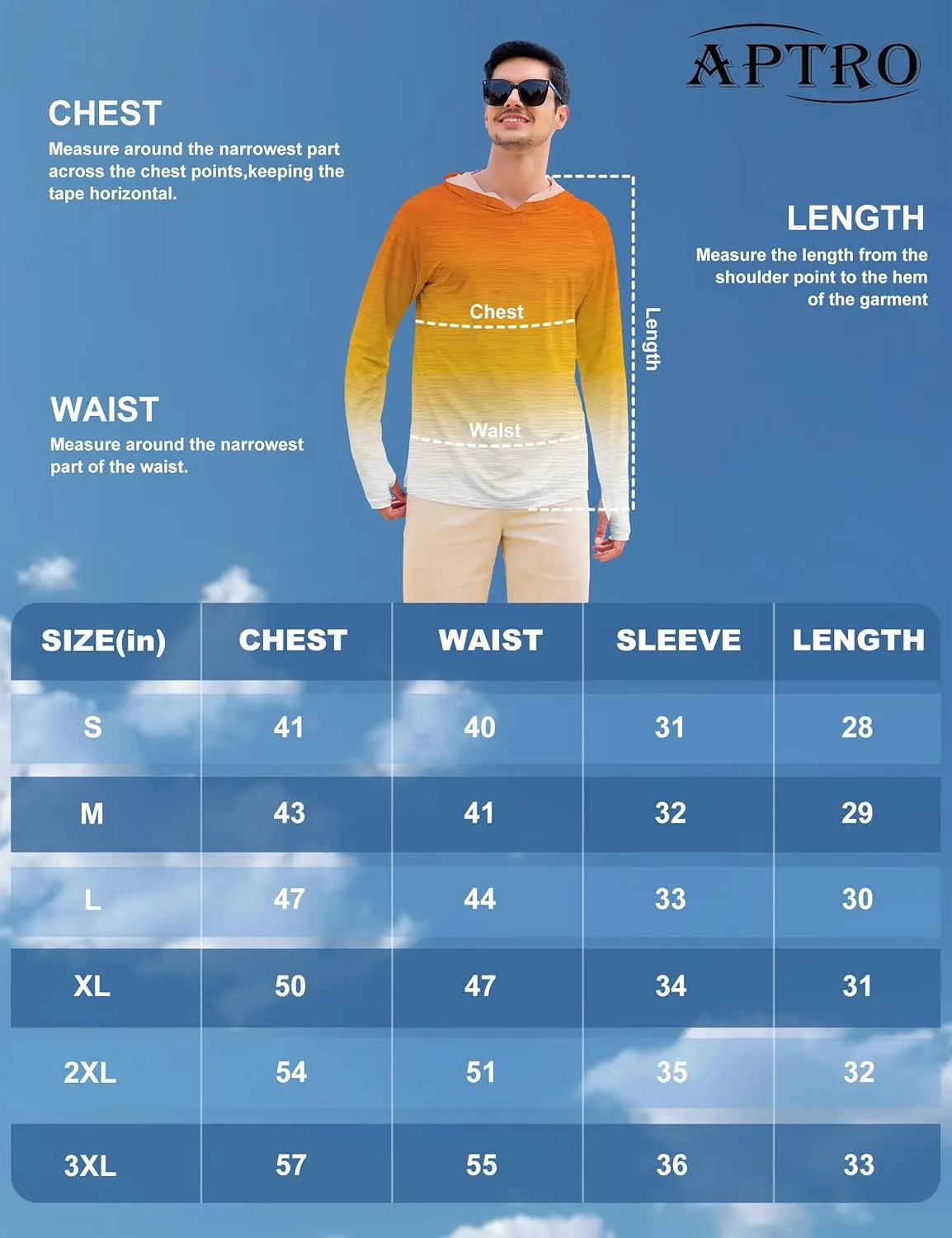APTRO Men's UPF 50  Sun Protection Long Sleeve Hoodie Shirts UV Outdoor Fishing Shirts SPF Rash Guard Shirts for Men