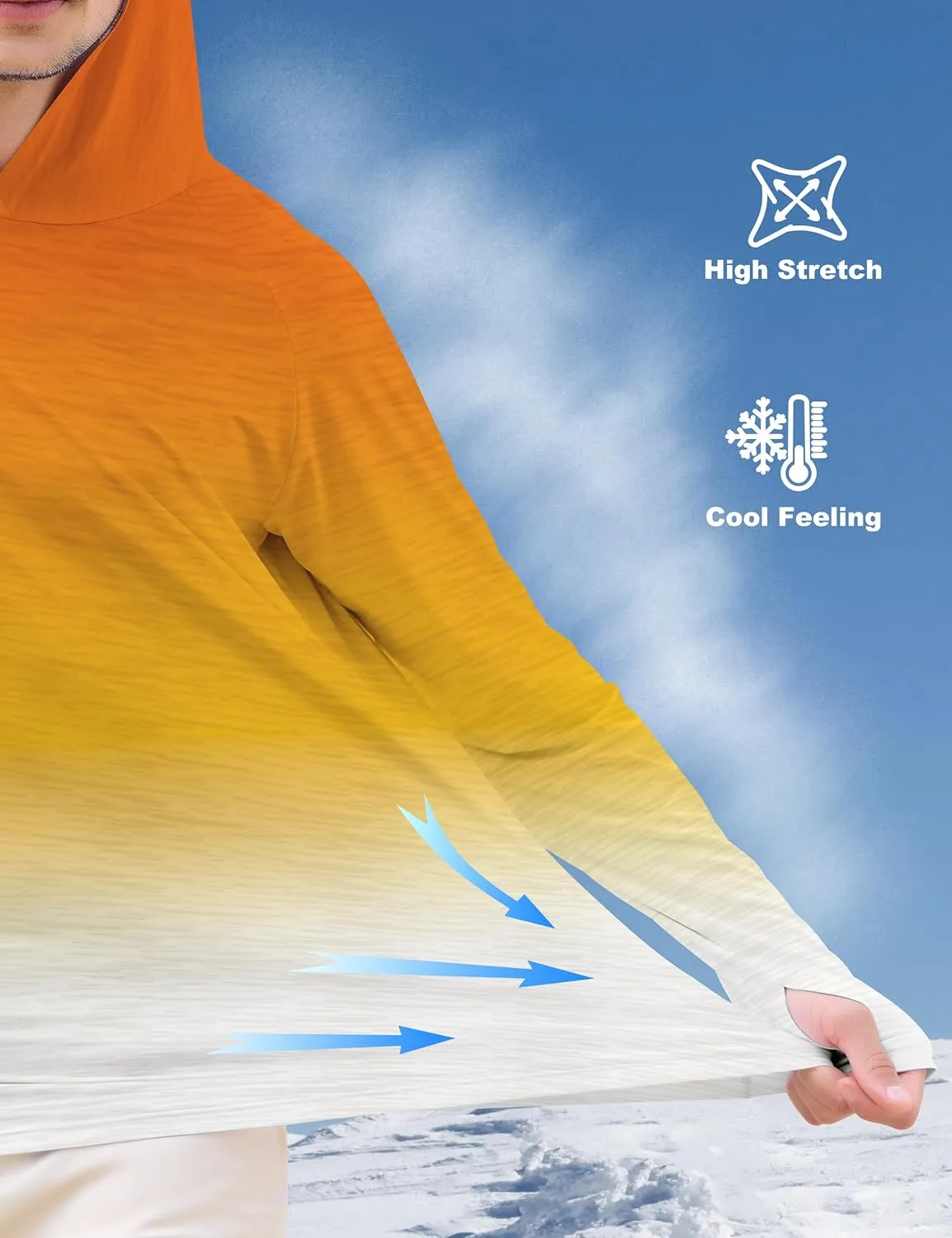 APTRO Men's UPF 50  Sun Protection Long Sleeve Hoodie Shirts UV Outdoor Fishing Shirts SPF Rash Guard Shirts for Men