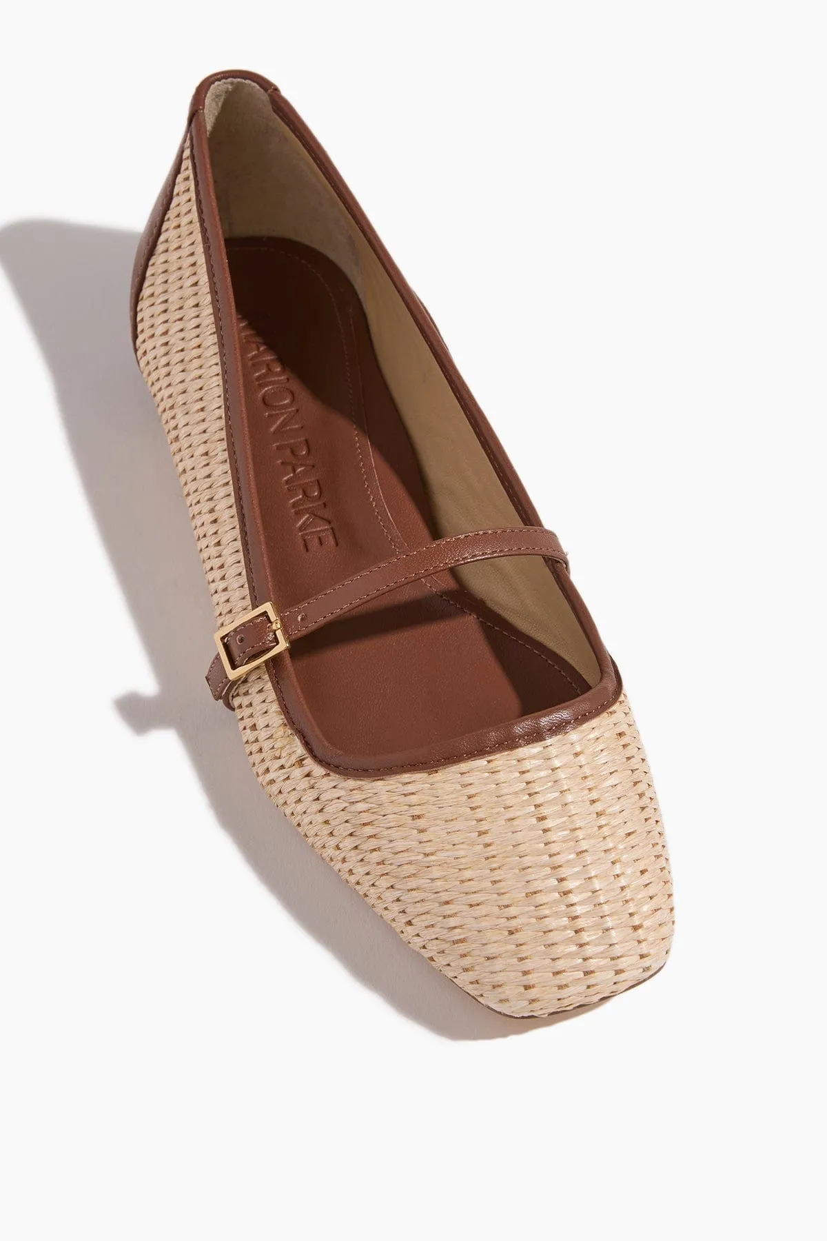 Ballet Flat in Luggage/Natural