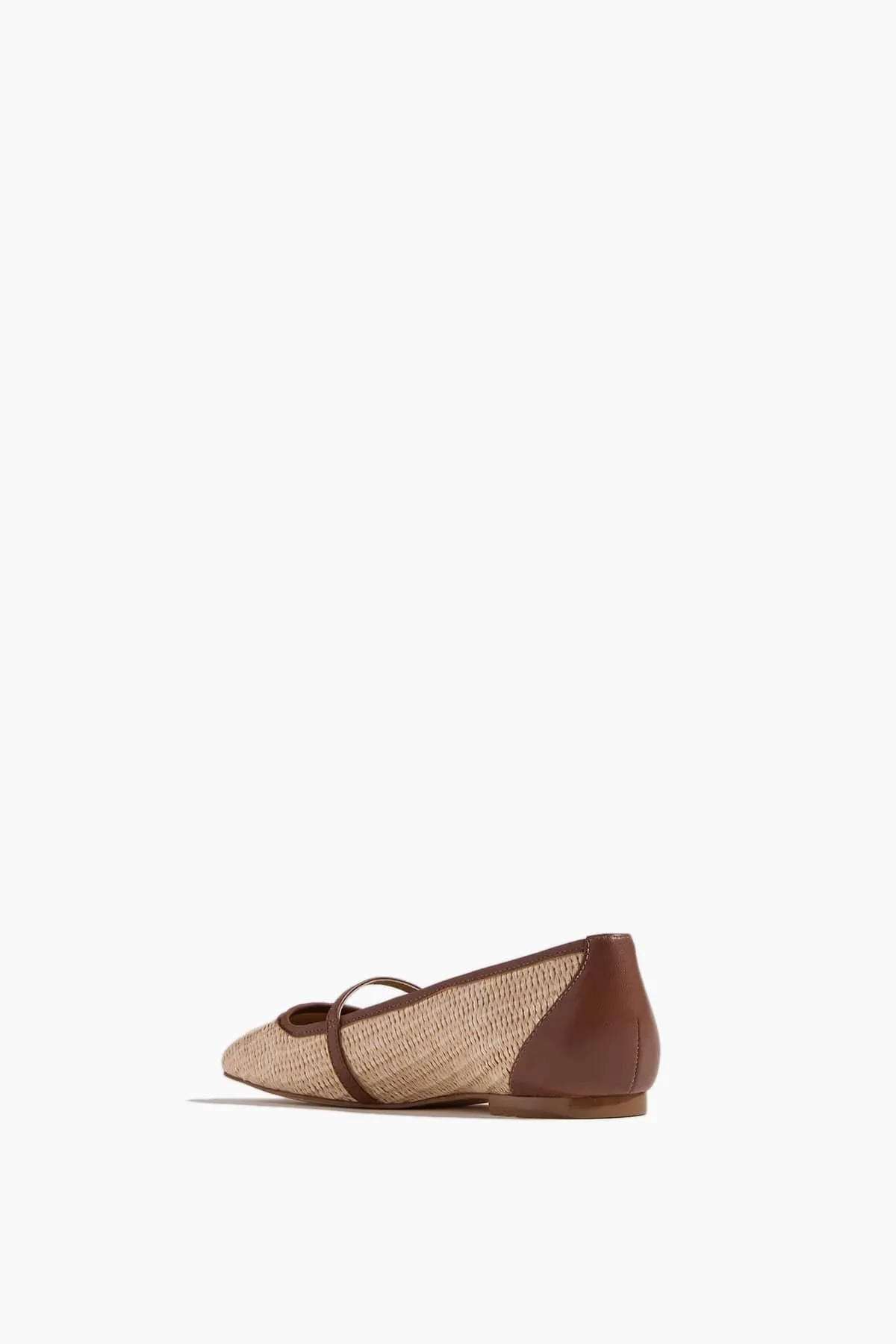 Ballet Flat in Luggage/Natural