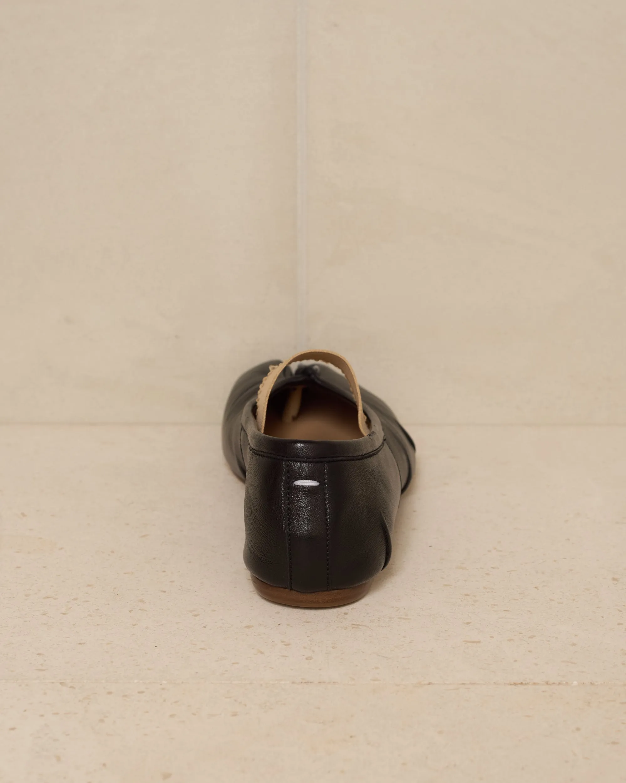 Black Tabi Ballerina Shoe with Elastic