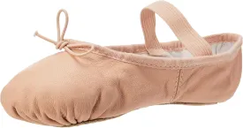Bloch Dance Girl's Dansoft Full Sole Leather Ballet Slipper/Shoe, Theatrical Pink, 10.5 X-Wide Little Kid