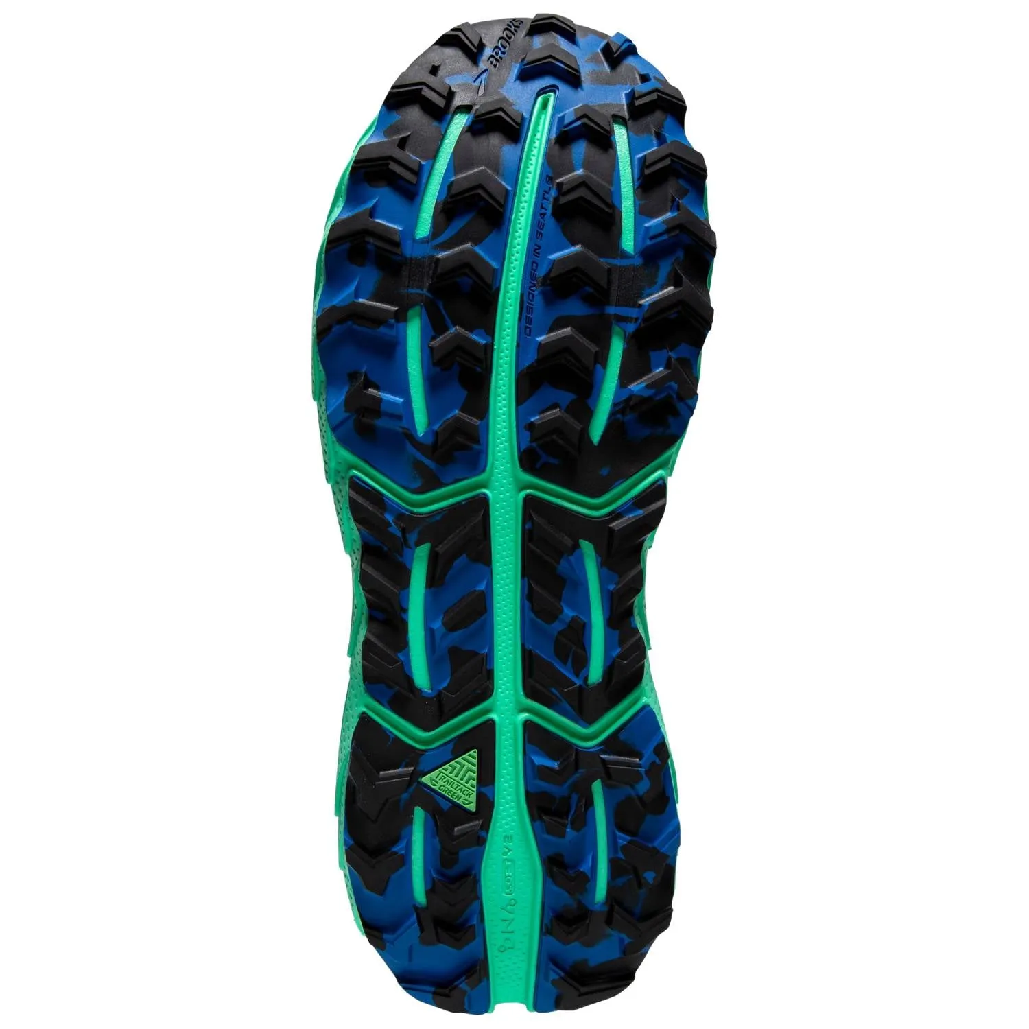 Brooks Cascadia 17 Men's Trail Running Shoes, Victoria Blue/Black/Spring Bud