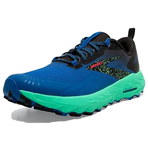 Brooks Cascadia 17 Men's Trail Running Shoes, Victoria Blue/Black/Spring Bud