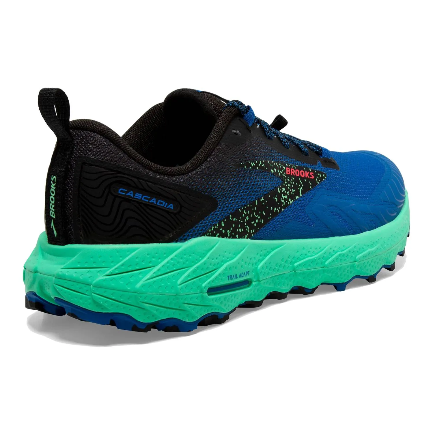 Brooks Cascadia 17 Men's Trail Running Shoes, Victoria Blue/Black/Spring Bud