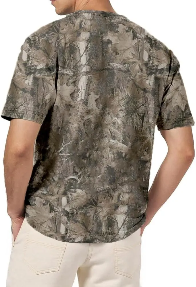 Camo Oversized Shirt Y2k Crewneck Maple Leaf Printed Short Sleeve Unisex Summer Graphic Tees
