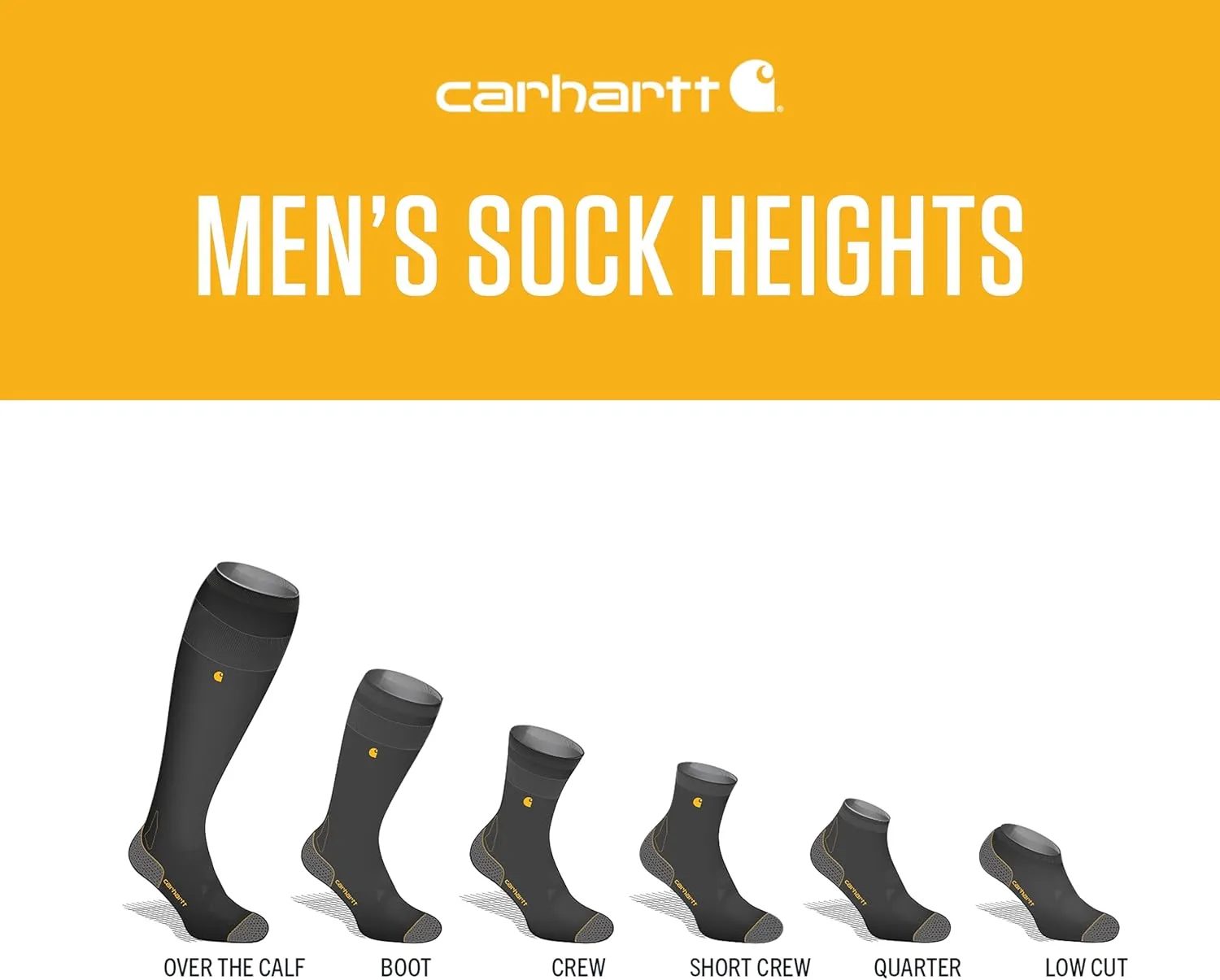 Carhartt Men's SQ6103M Lightweight Cotton Blend Quarter Sock 3-Pack