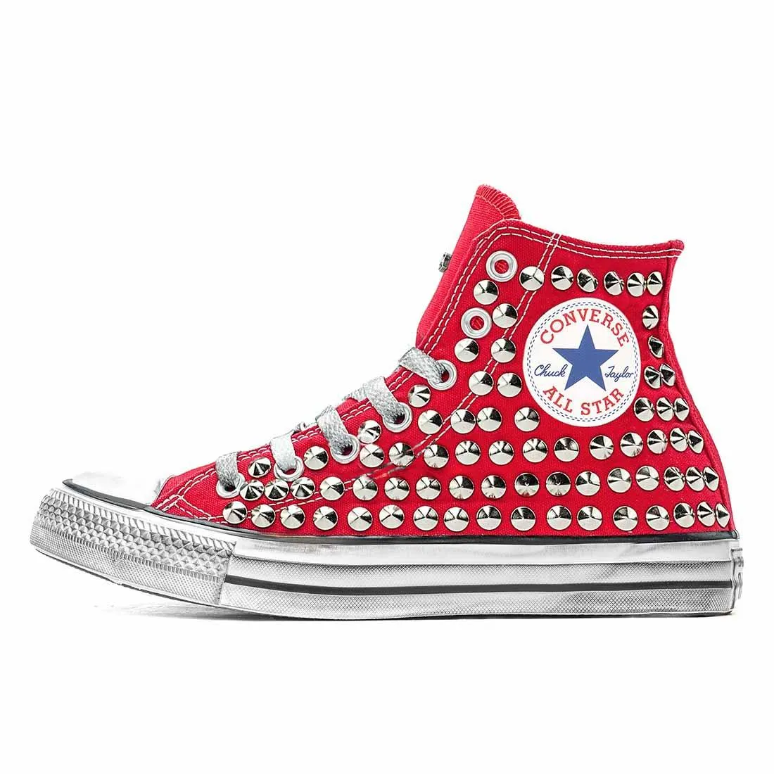 Converse All Star Alte Rosse Borchiate