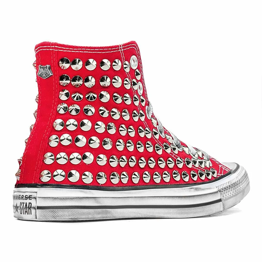 Converse All Star Alte Rosse Borchiate