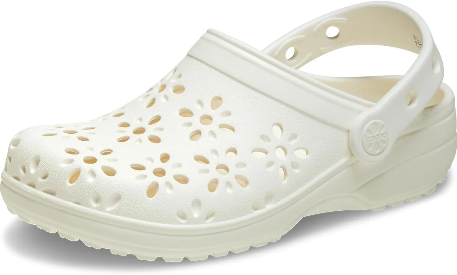 Crocs Unisex-Child Classic Clogs with Floral Cut Out Design (Little Big Kid)