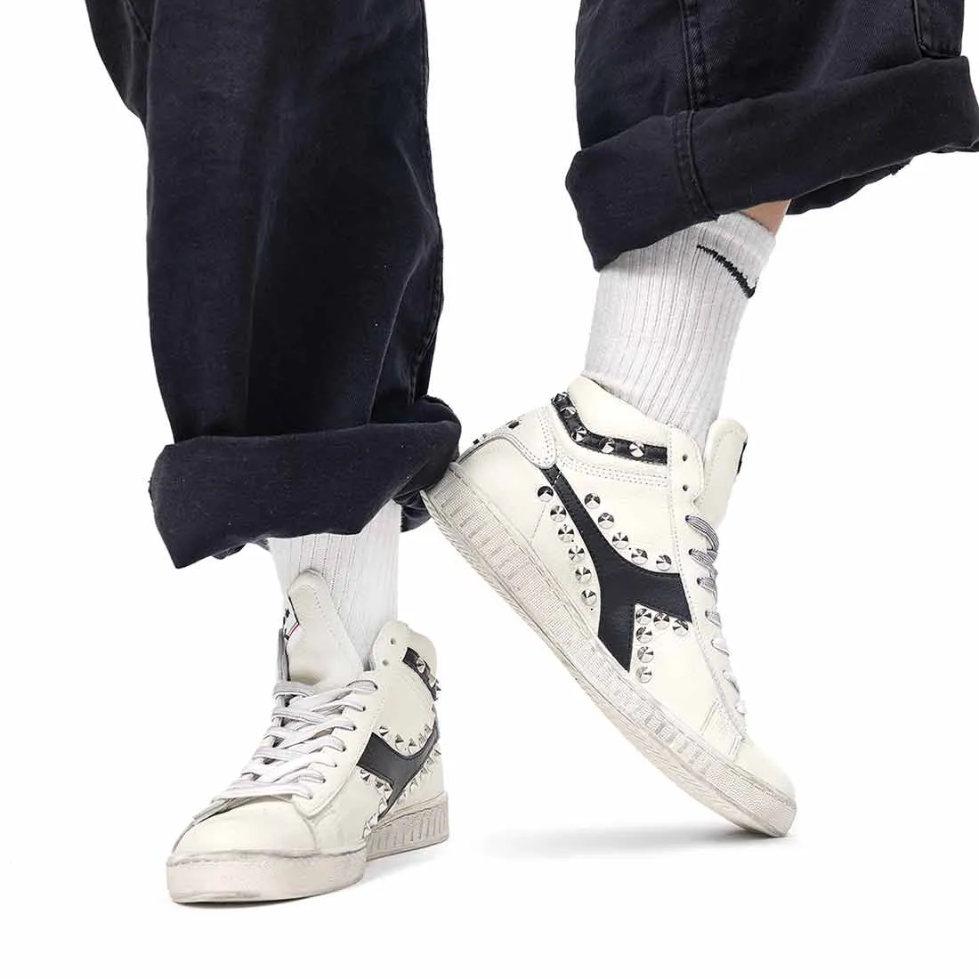 Diadora Game High Nere con Borchie a Cono - Scontate