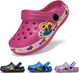 Drecage Toddler Clogs Kids Clogs for Girls Boys Slip on Garden Clogs Slide Sandals Waterproof Beach Pool Shoes Slipper