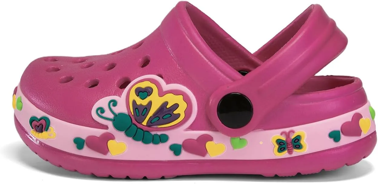 Drecage Toddler Clogs Kids Clogs for Girls Boys Slip on Garden Clogs Slide Sandals Waterproof Beach Pool Shoes Slipper