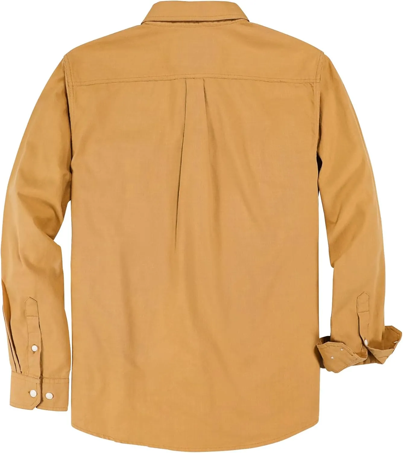Dubinik? Chambray Shirt Men Long Sleeve Cotton Work Shirts with 2 Pockets Casual Button Down