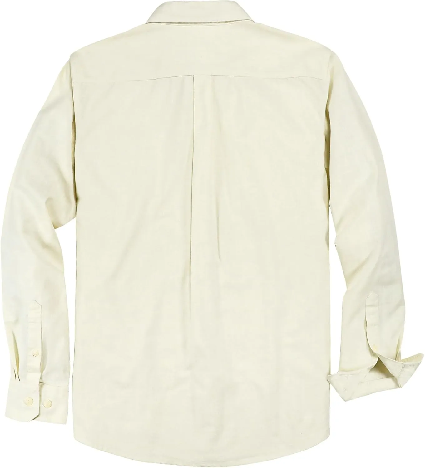 Dubinik? Chambray Shirt Men Long Sleeve Cotton Work Shirts with 2 Pockets Casual Button Down
