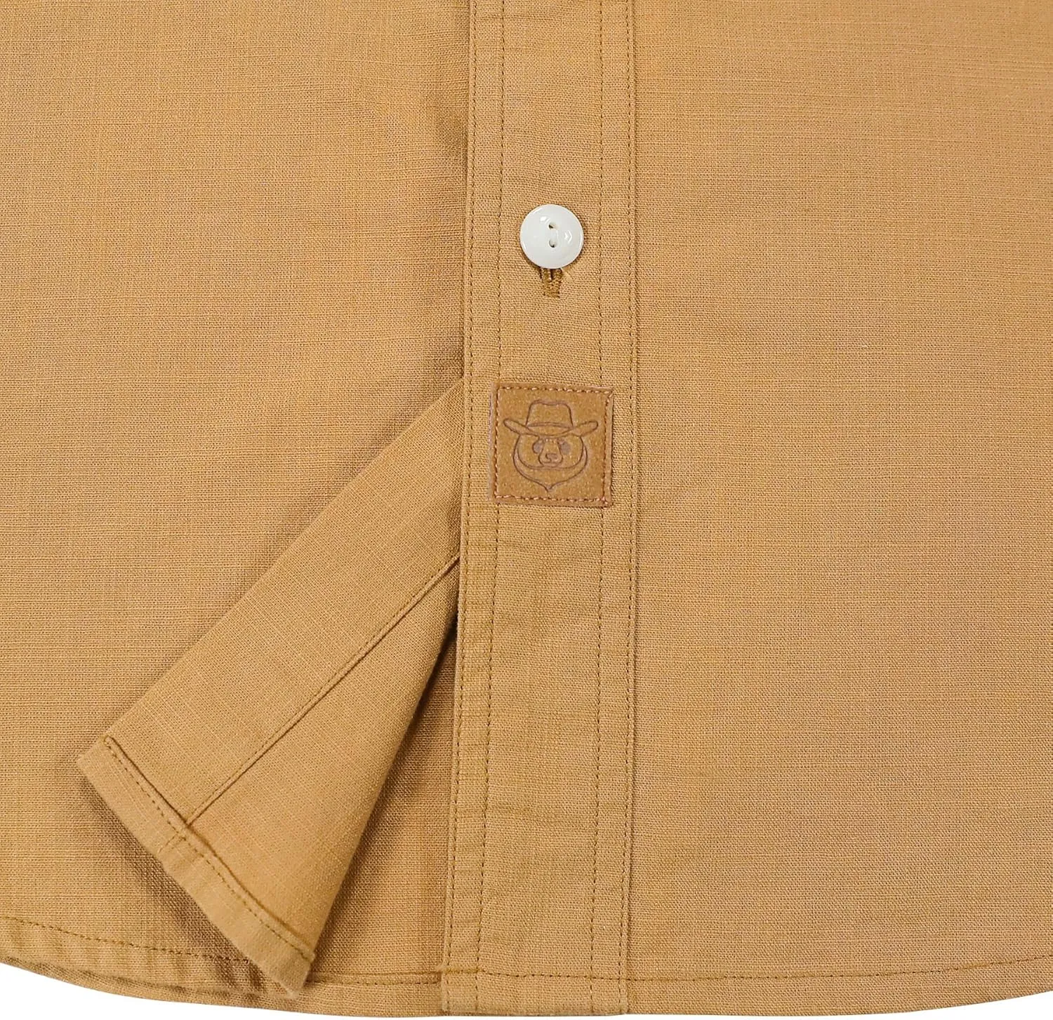 Dubinik? Chambray Shirt Men Long Sleeve Cotton Work Shirts with 2 Pockets Casual Button Down