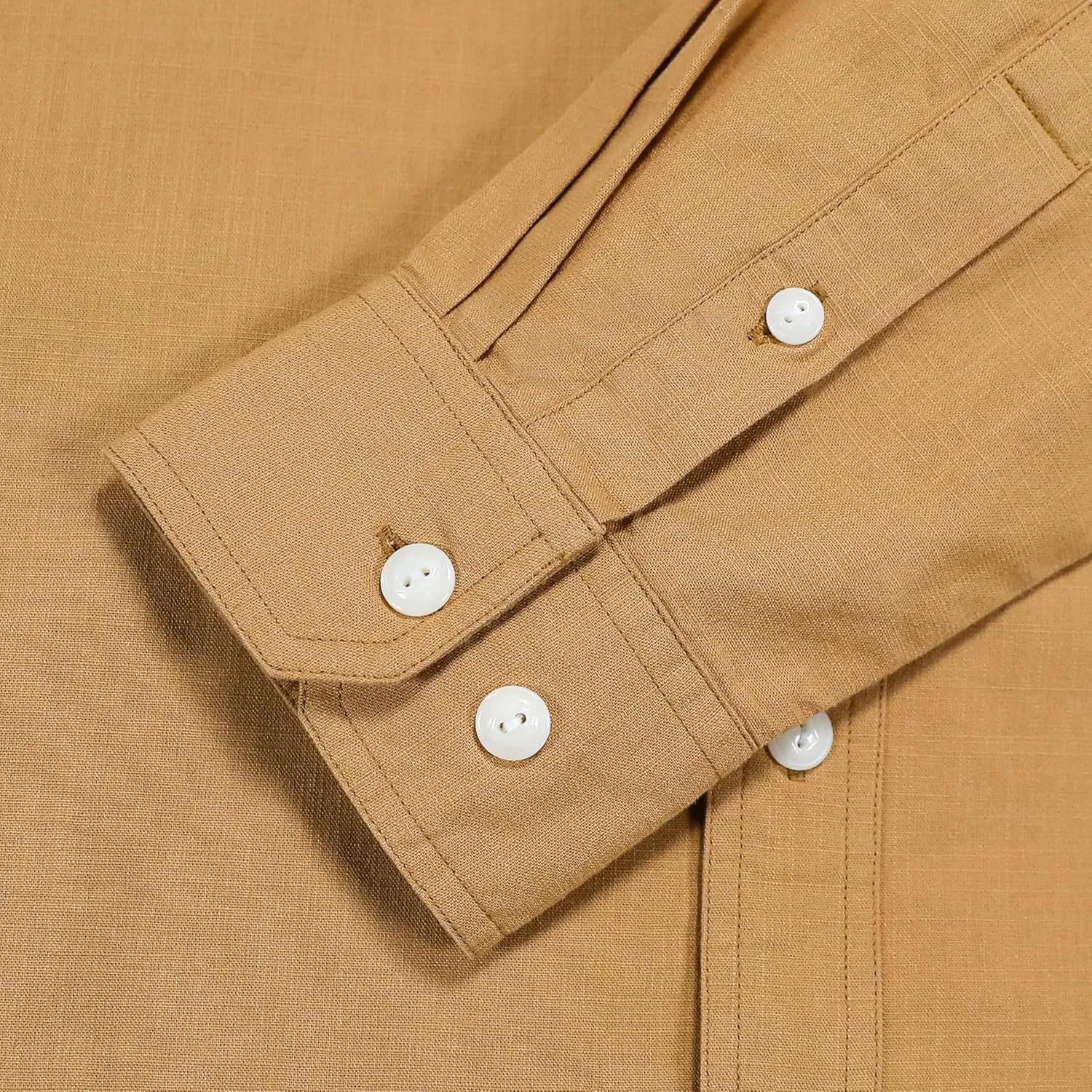 Dubinik? Chambray Shirt Men Long Sleeve Cotton Work Shirts with 2 Pockets Casual Button Down