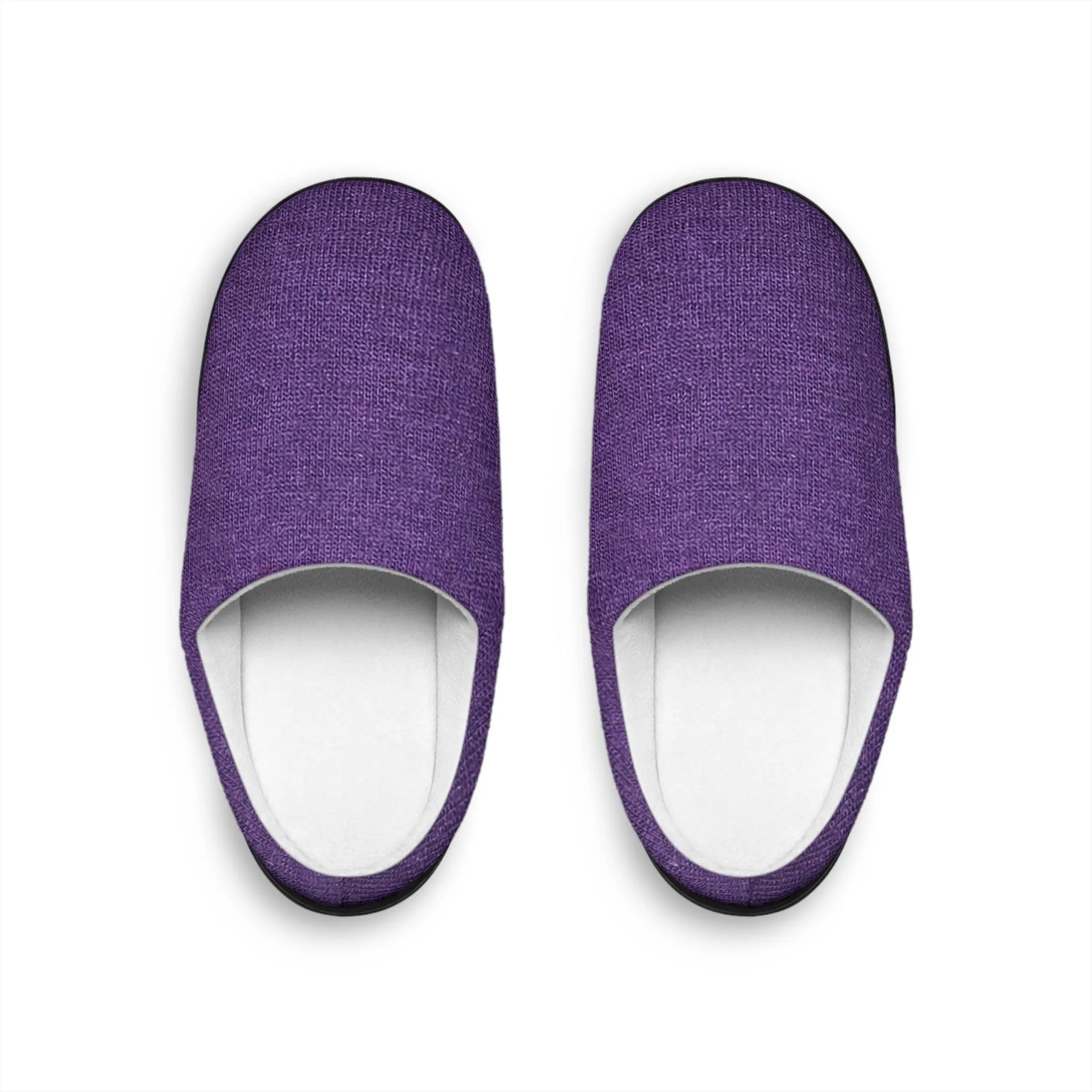 Faux Purple Silk Men's Indoor Slippers
