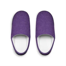 Faux Purple Silk Men's Indoor Slippers