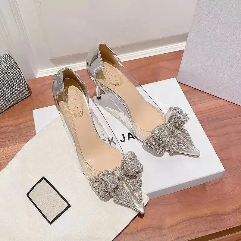 Funki Buys | Shoes | Women's Pointy Toe Clear Wedding Stiletto