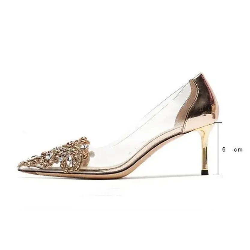 Funki Buys | Shoes | Women's Pointy Toe Clear Wedding Stiletto