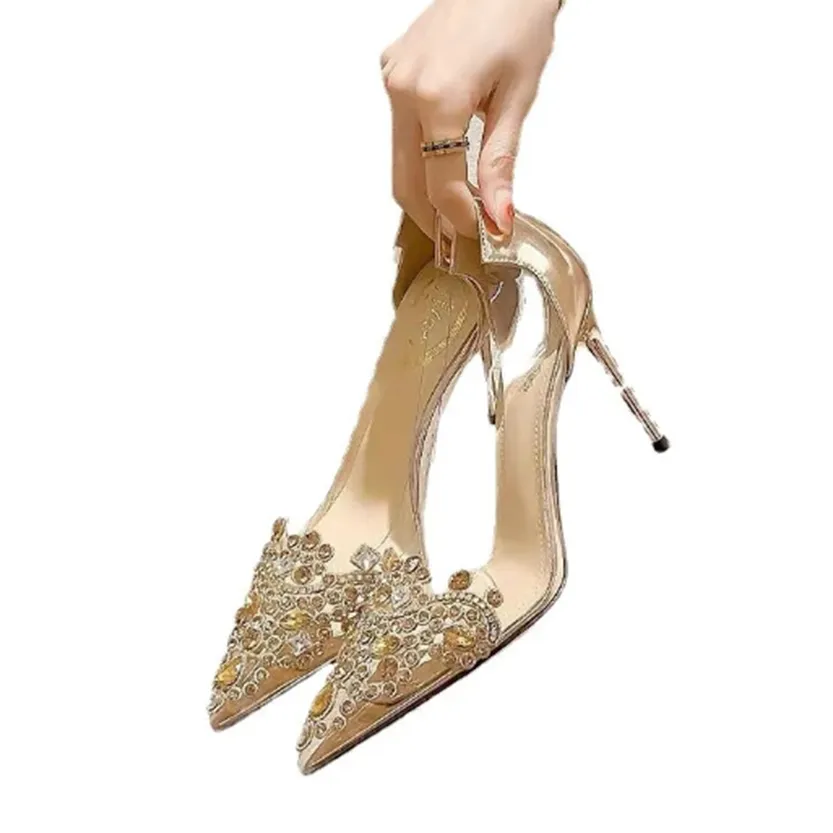 Funki Buys | Shoes | Women's Pointy Toe Clear Wedding Stiletto