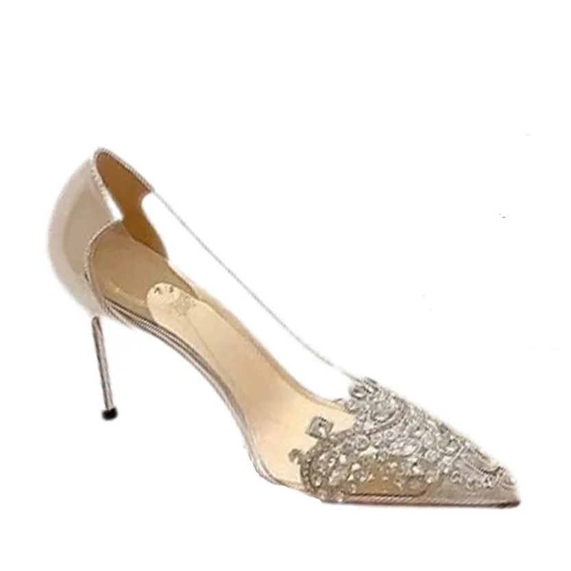 Funki Buys | Shoes | Women's Pointy Toe Clear Wedding Stiletto