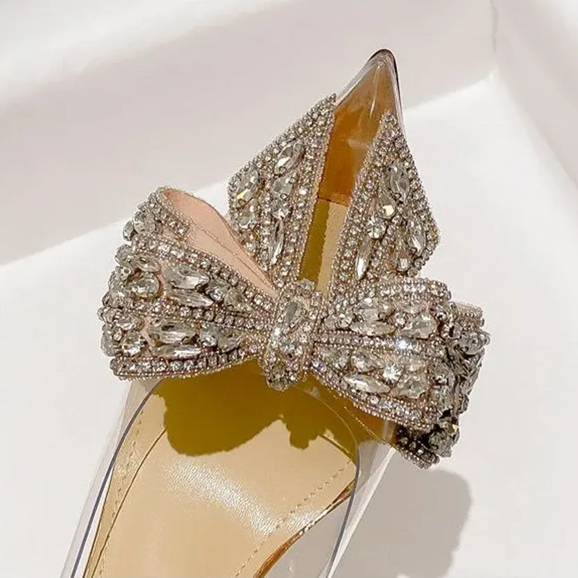 Funki Buys | Shoes | Women's Pointy Toe Clear Wedding Stiletto