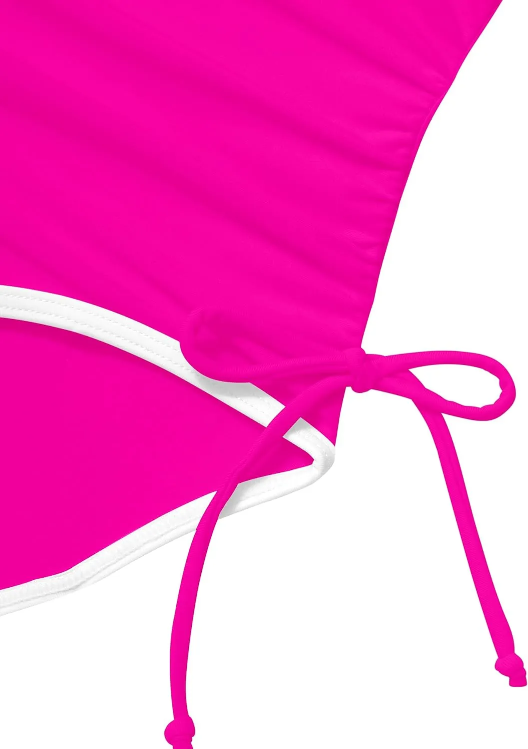 Girls Swimsuit One Piece Bathing Suit Color Block Strap Swimwear Drawstring Swimsuits for Teens 9-16Y with Padded