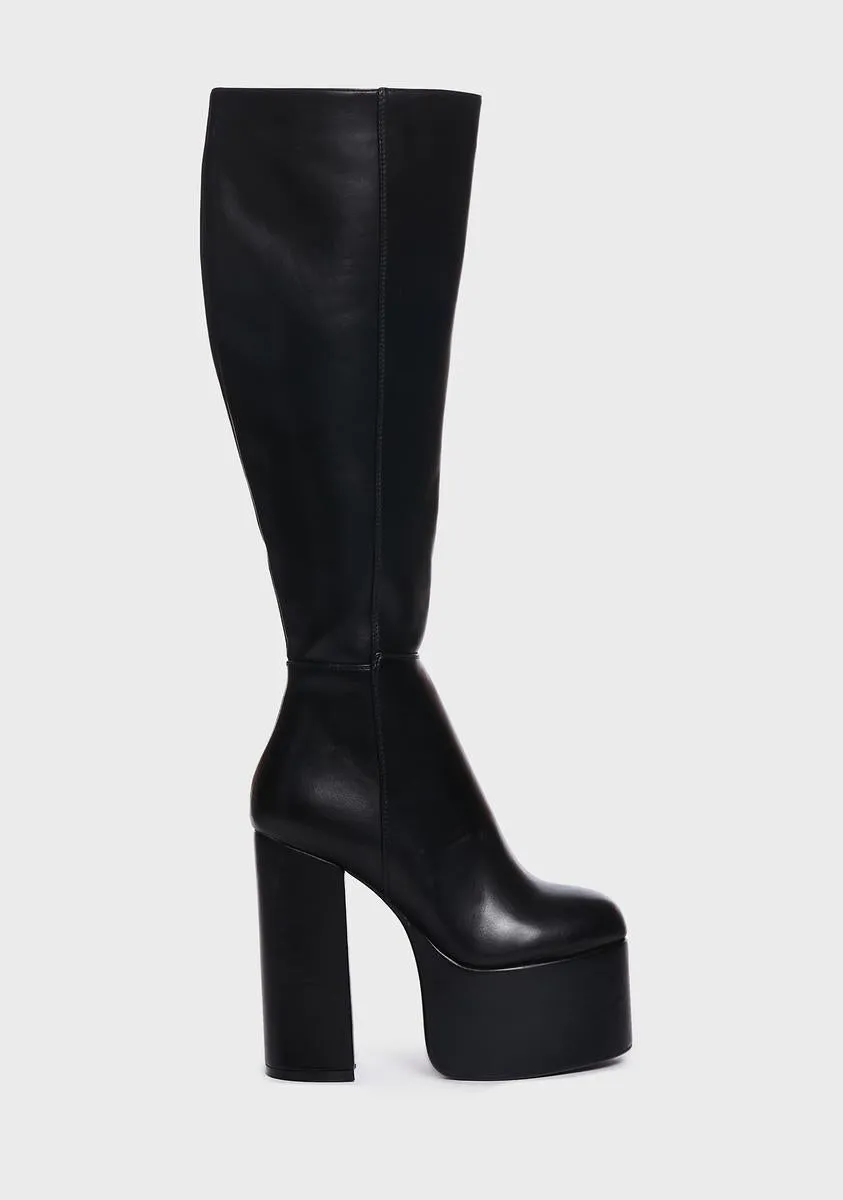 Heart Vs Head Platform Knee High Boots