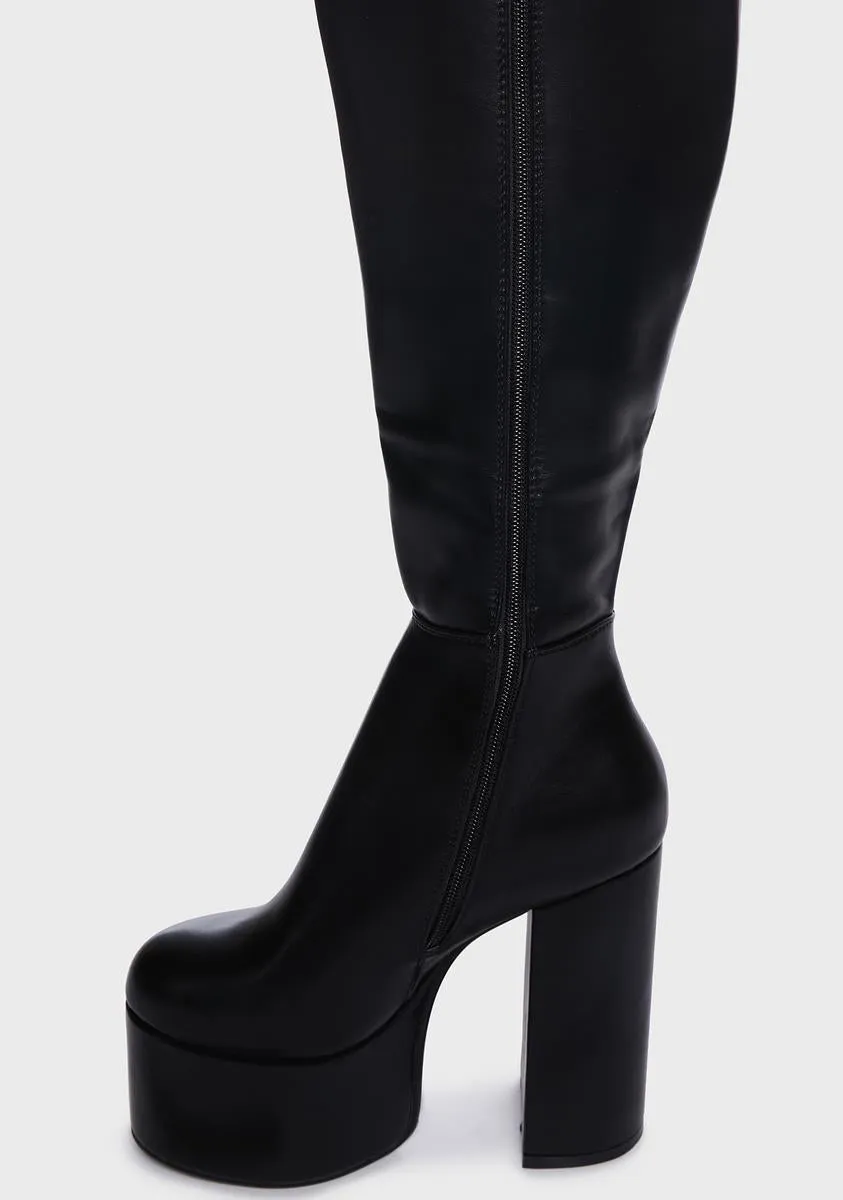 Heart Vs Head Platform Knee High Boots