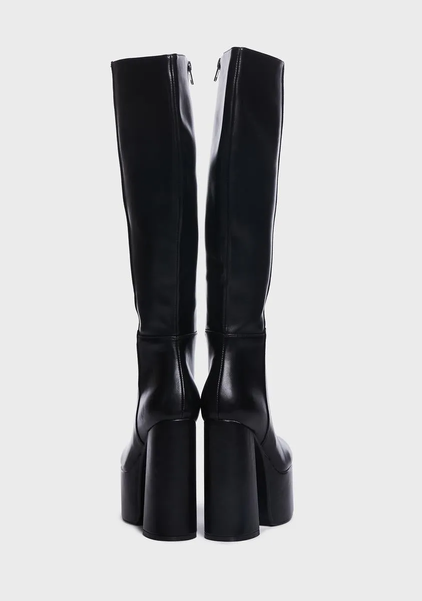 Heart Vs Head Platform Knee High Boots
