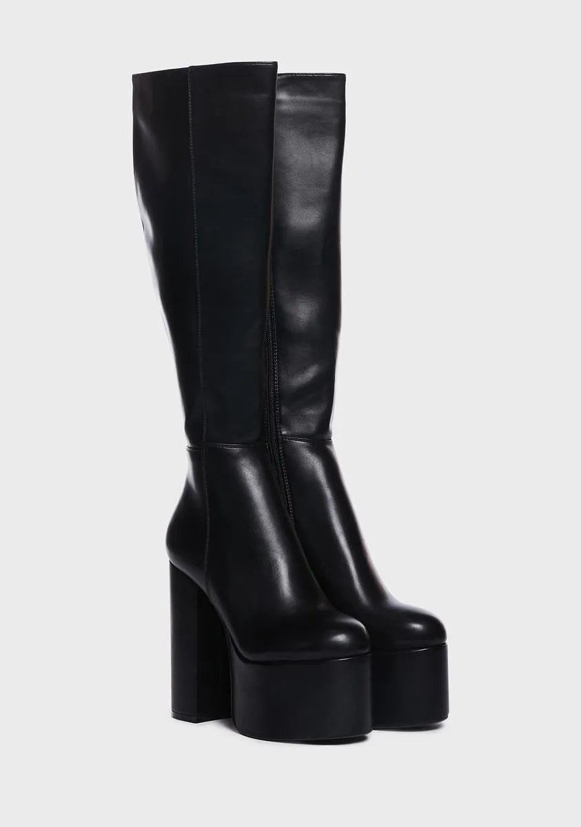 Heart Vs Head Platform Knee High Boots