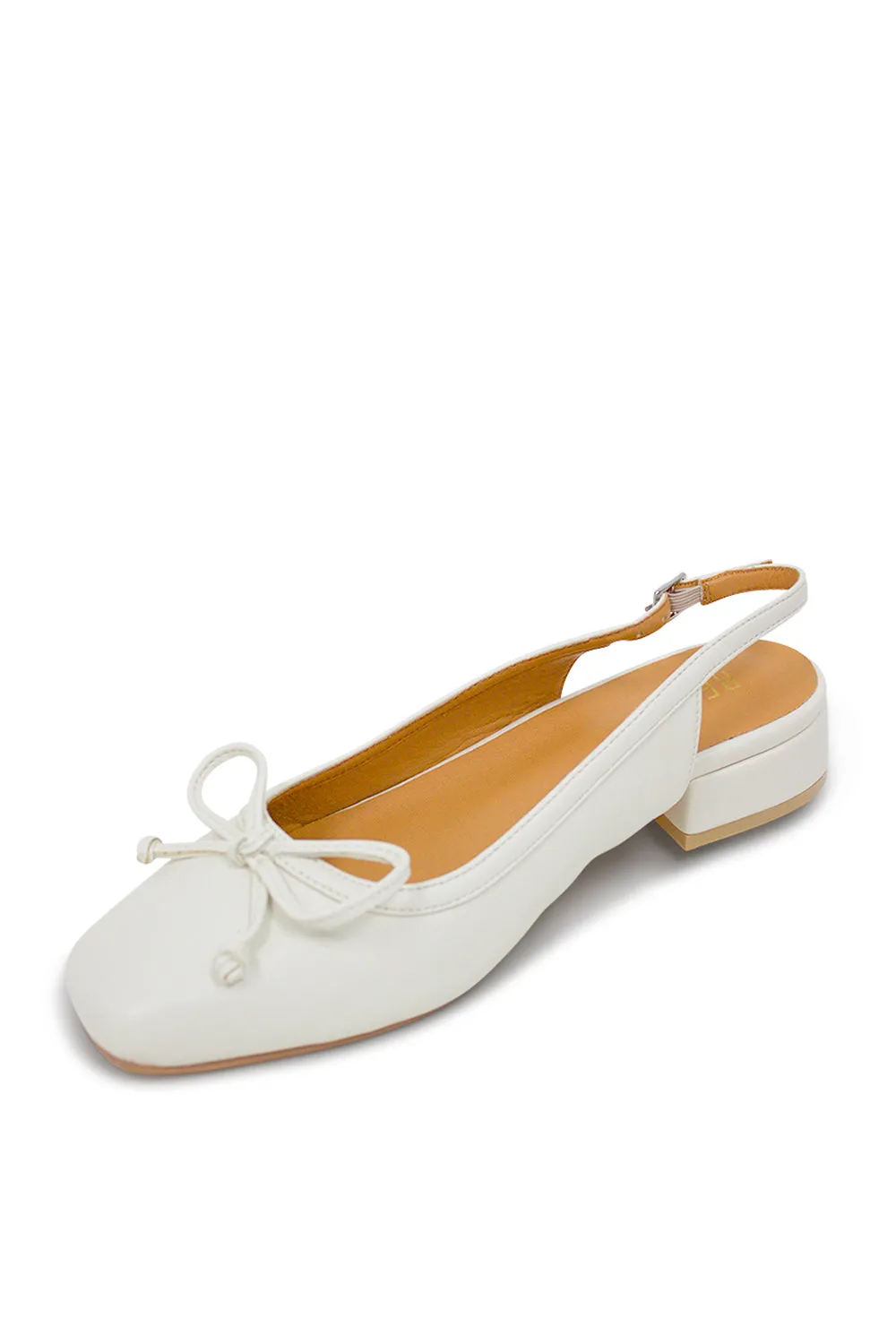 Iris Slingback Ballet Flat - White