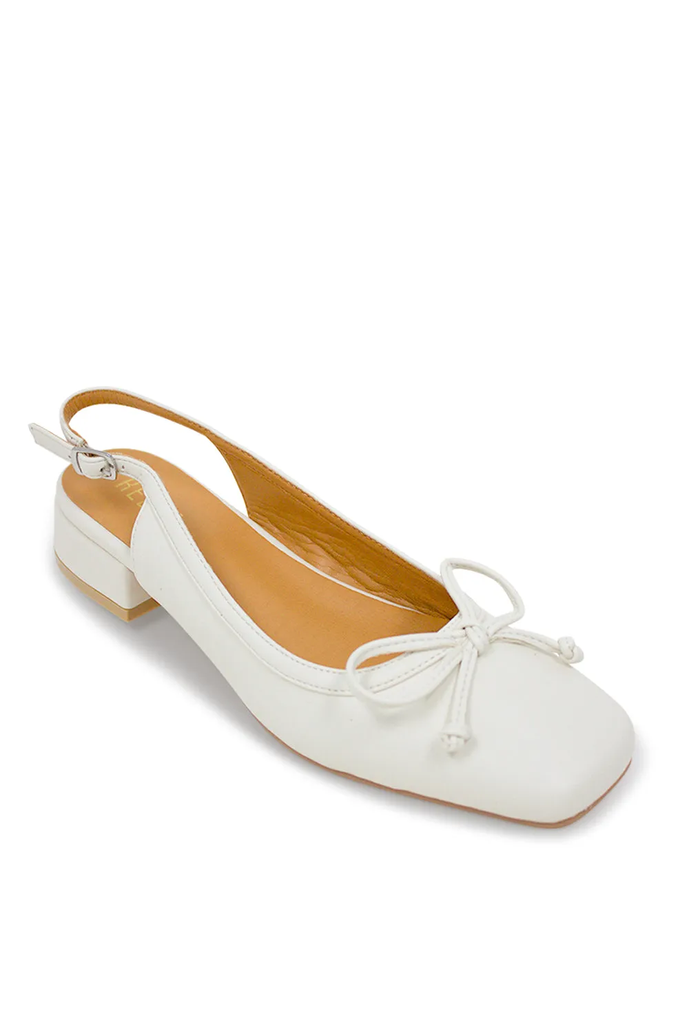 Iris Slingback Ballet Flat - White