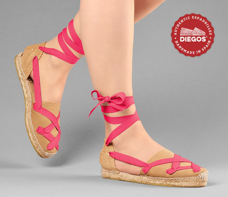 Jute flat Lola classic laces espadrilles