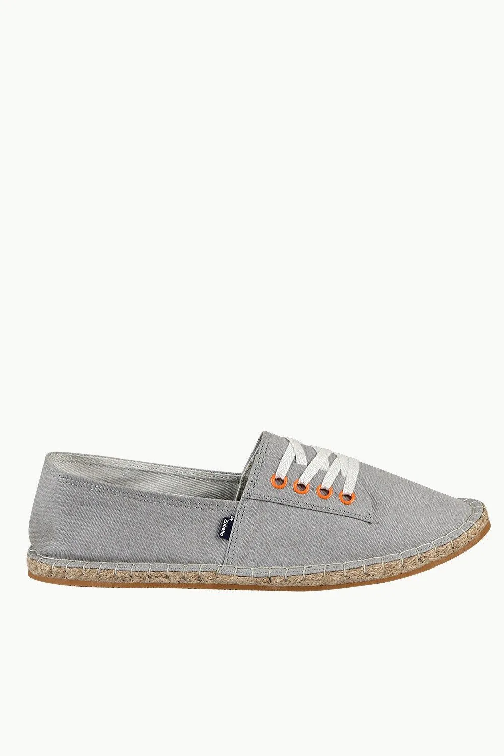 Mock Lace Up Grey Espadrilles