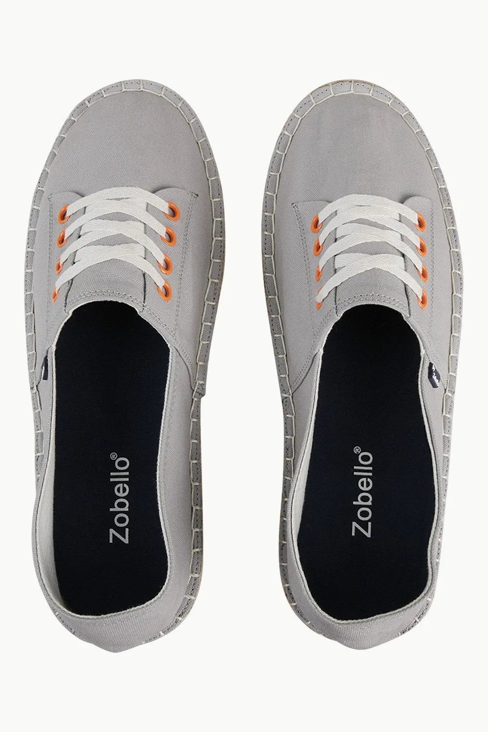 Mock Lace Up Grey Espadrilles