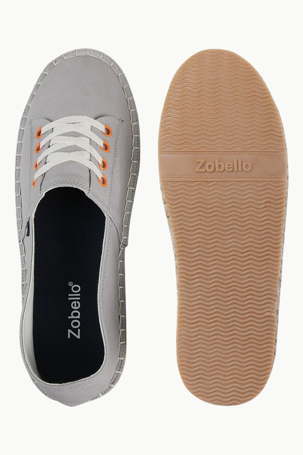 Mock Lace Up Grey Espadrilles
