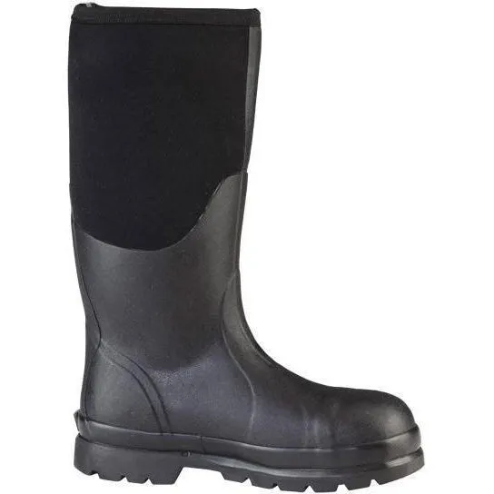 Muck Men's Chore 16" Steel Toe Waterproof Rubber Work Boot - Black - CHS-000A