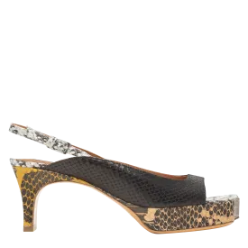 Open Toe Mule — Black