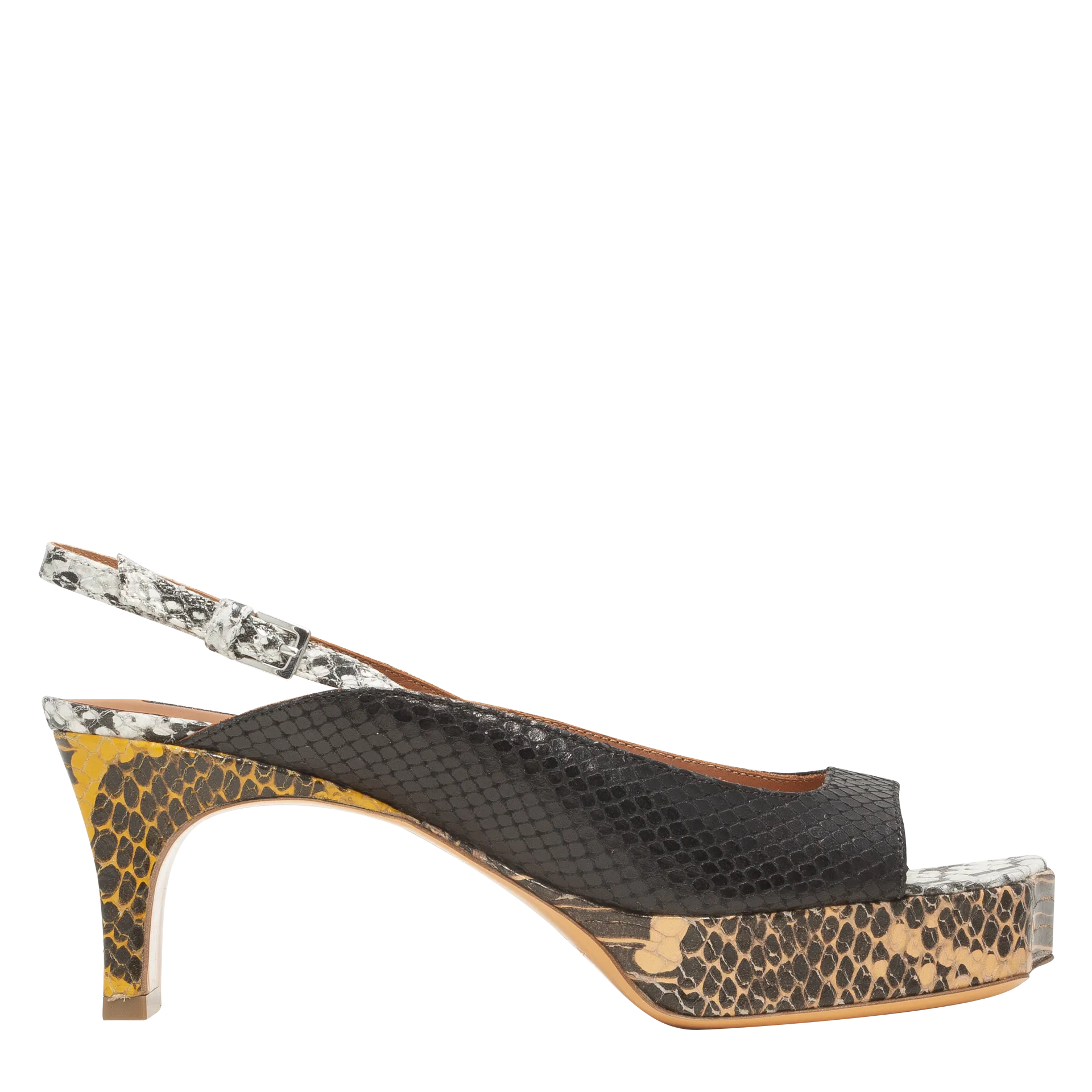 Open Toe Mule — Black
