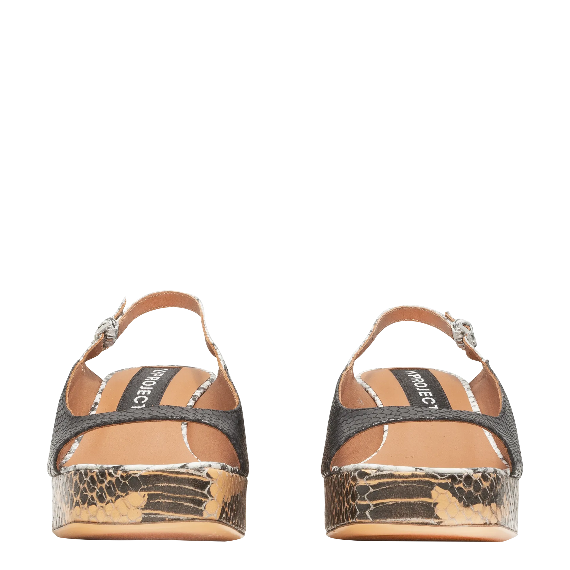 Open Toe Mule — Black