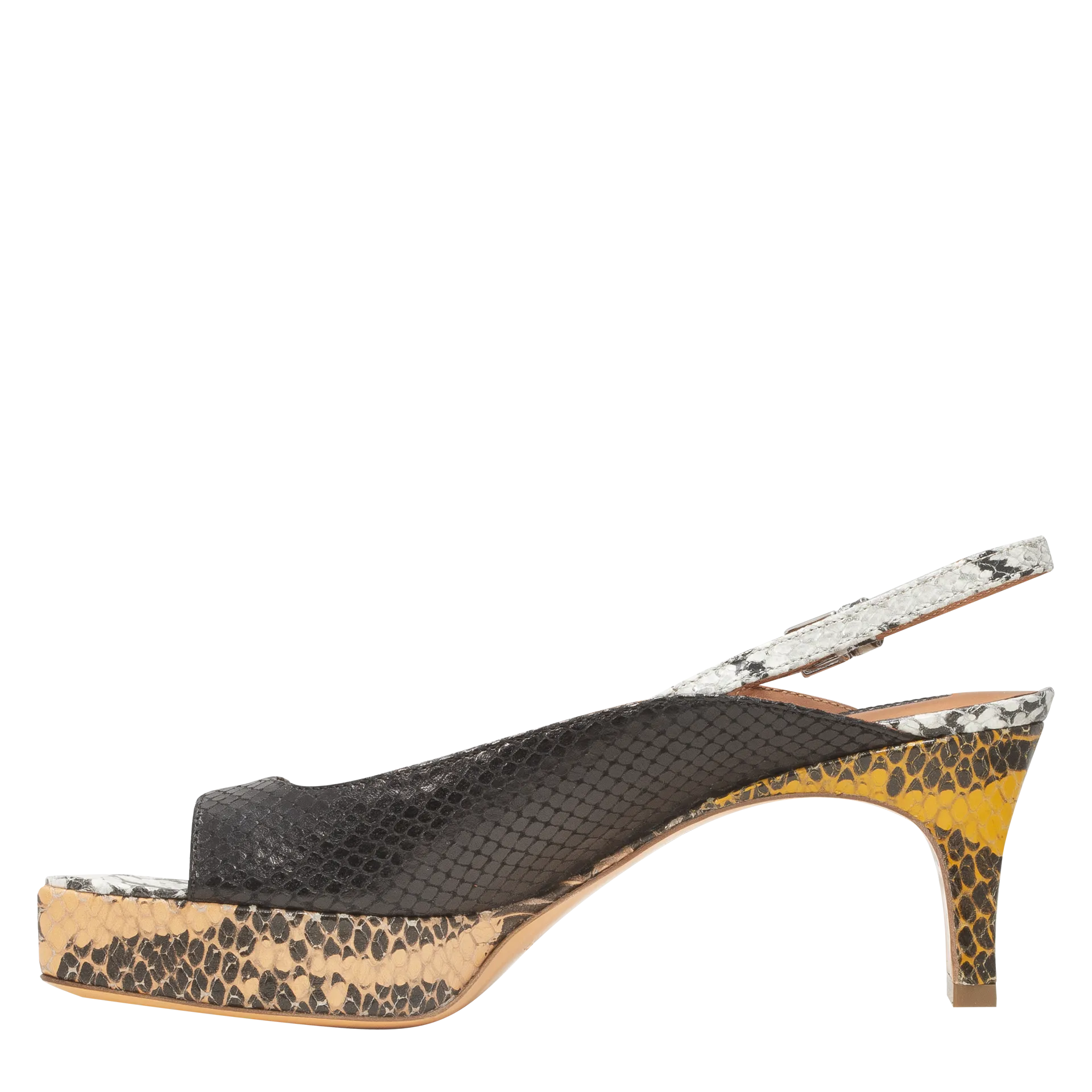 Open Toe Mule — Black