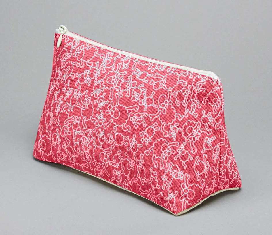 Red sheep espadrille canvas