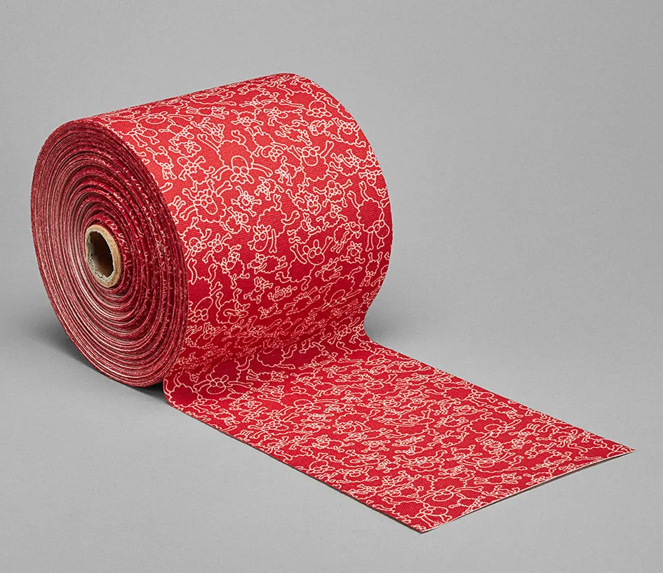 Red sheep espadrille canvas