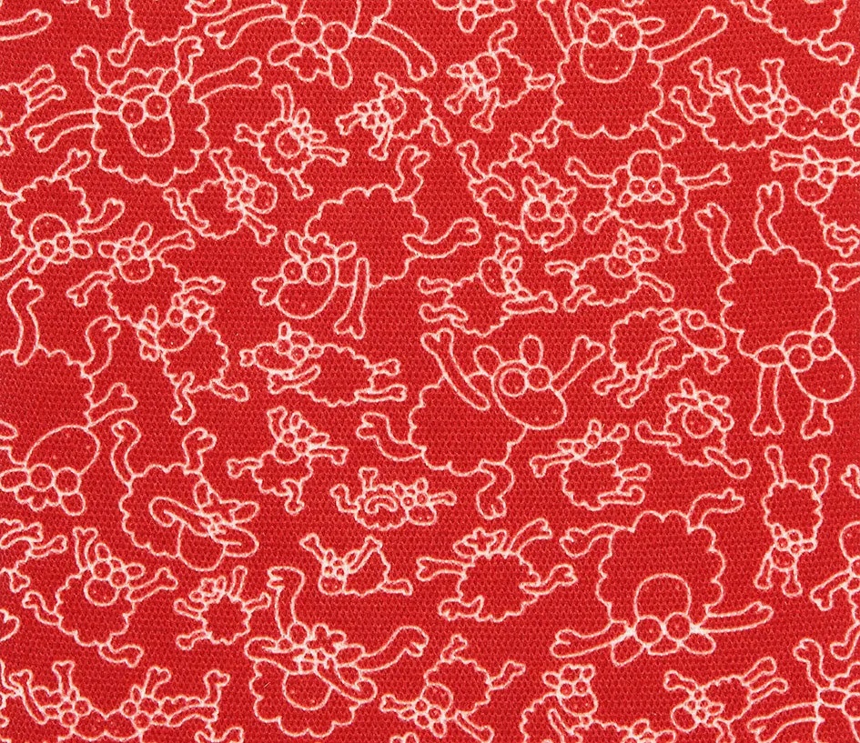 Red sheep espadrille canvas