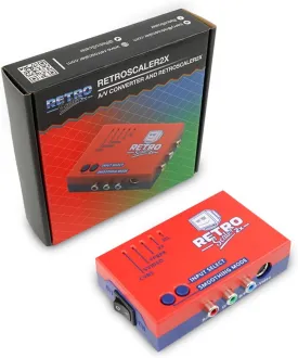 RetroScaler2x AV/SV/YPBPR to HDMI Converter - Supports Line Doubler, Filter and Pass-Through Modes, Video Game Adapter with No Lag, for PS2/N64/Dreamcast/Saturn/MD/NGC/SFC and More